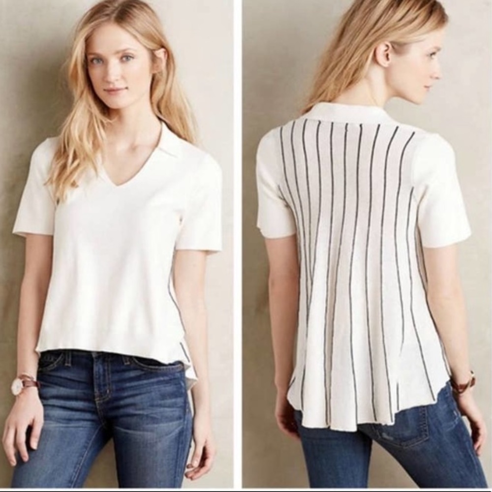 Anthropologie Knitted & Knotted Hi-Lo Sweater S